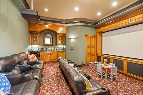 Home Theatre Room, Interior, Projection Screen, Recessed Lighting, Theatre Room