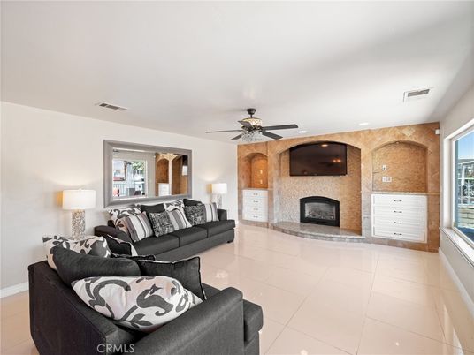 Fireplace, Interior, Living room, Recessed Lighting