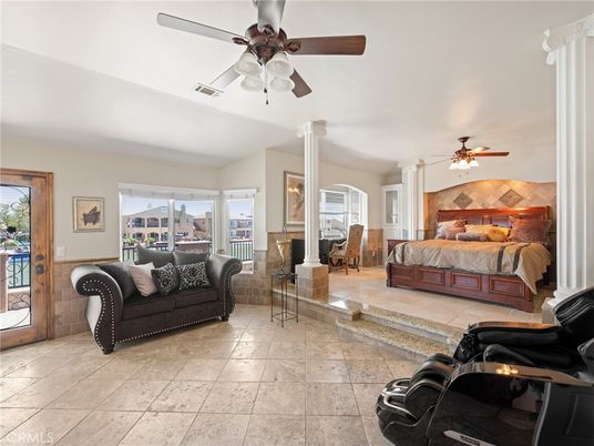 Bedroom, Fireplace, Interior