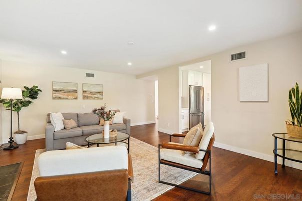 Interior, Kitchen, Living room, Recessed Lighting, Stainless Steel Appliances, Wood Texture Flooring