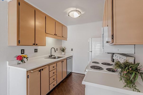 Interior, Kitchen, Wood Texture Flooring