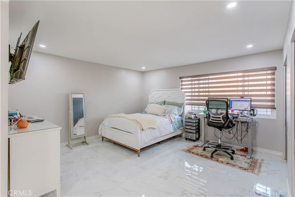 Bedroom, Home Office, Interior, Marble, Recessed Lighting