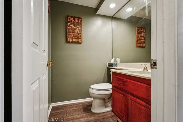 Bathroom, Interior, Recessed Lighting, Wood Texture Flooring