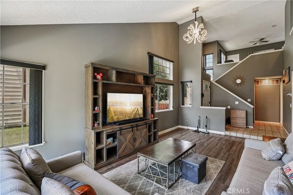 Chandelier, Interior, Living room, Wood Texture Flooring
