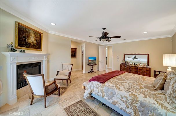 Bedroom, Fireplace, Interior, Recessed Lighting