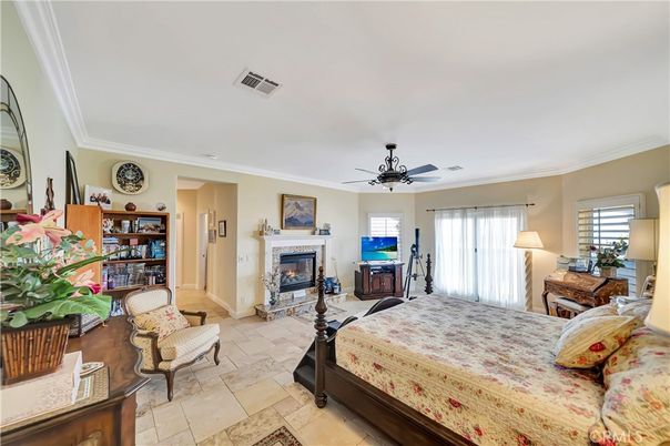 Bedroom, Fireplace, Interior