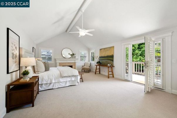 Bedroom, Fireplace, Interior