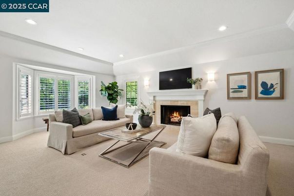 Fireplace, Interior, Living room, Recessed Lighting