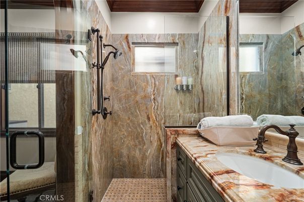 Bathroom, Glass Shower, Interior, Tile Countertops