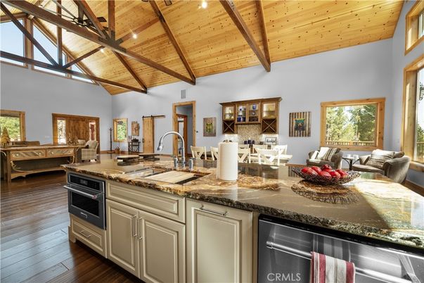 Interior, Kitchen, Stainless Steel Appliances, Wooden Beams, Wooden Ceilings, Wood Texture Flooring