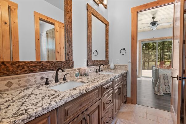 Bathroom, Dual Sink Vanities, Interior, Wood Texture Flooring