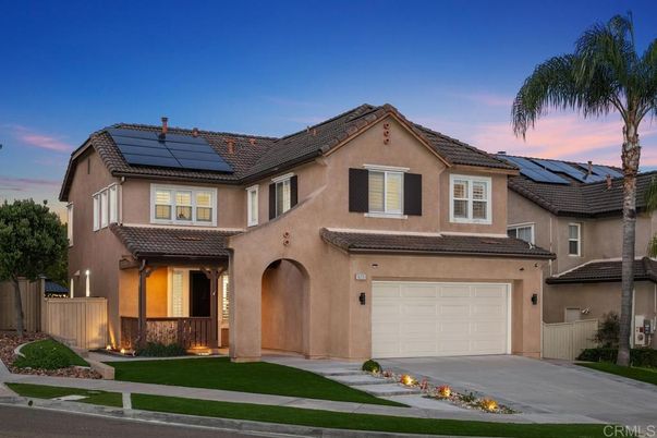 Attached, Exterior, Facade, Solar Panels, Mediterranean