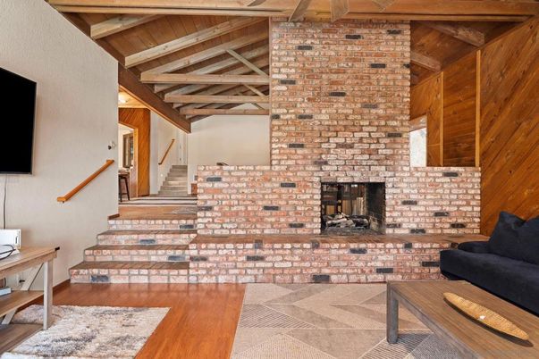 Fireplace, Interior, Stone Walls, Wooden Beams, Wooden Ceilings, Wood Texture Flooring, Wooden Walls