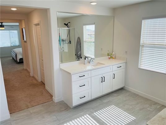 Bathroom, Dual Sink Vanities, Interior, Recessed Lighting