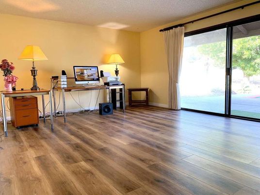 Home Office, Interior, Wood Texture Flooring