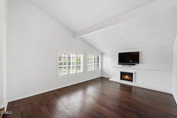 Empty room, Fireplace, Interior, Wood Texture Flooring