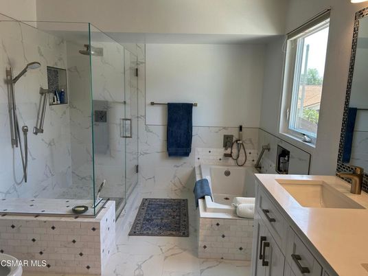 Bathroom, Glass Shower, Interior, Marble, Marble Walls