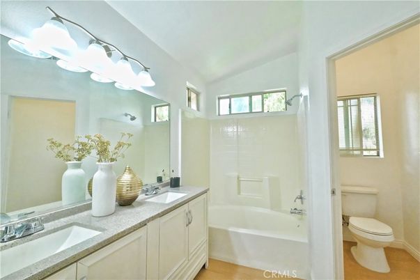 Bathroom, Dual Sink Vanities, Interior, Wood Texture Flooring