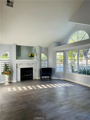 Empty room, Fireplace, Interior, Wood Texture Flooring