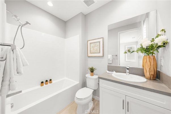 Bathroom, Interior, Recessed Lighting, Wood Texture Flooring