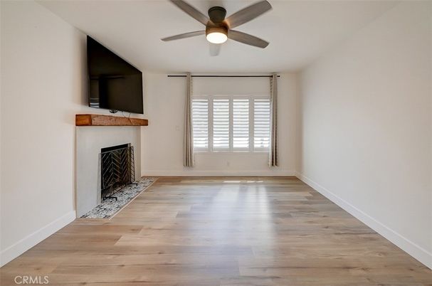 Empty room, Fireplace, Interior, Wood Texture Flooring