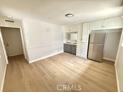 Empty room, Interior, Kitchen, Recessed Lighting, Wood Texture Flooring