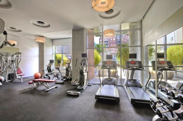 Fitness Equipment, Gym, Interior, Pendant Lights, Recessed Lighting
