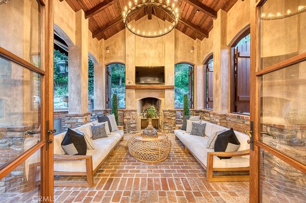 Fireplace, Interior, Living room, Pendant Lights, Wooden Beams, Wooden Ceilings