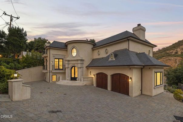 Attached, Backyard, Exterior, Facade, Mediterranean