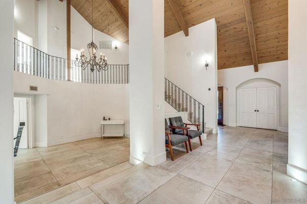 Chandelier, Interior, Wooden Beams, Wooden Ceilings