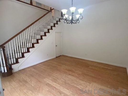Chandelier, Empty room, Interior, Wood Texture Flooring