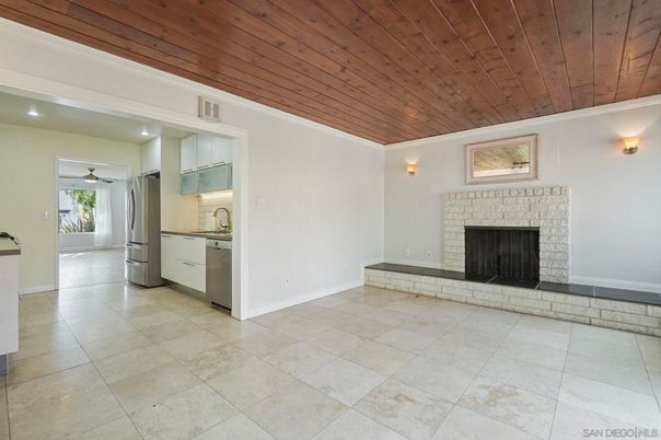 Fireplace, Interior, Kitchen, Wooden Ceilings