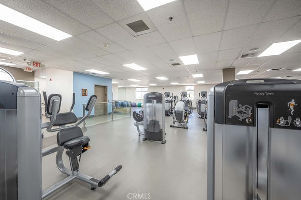 Fitness Equipment, Gym, Interior, Recessed Lighting