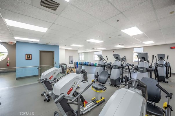 Fitness Equipment, Gym, Interior, Recessed Lighting