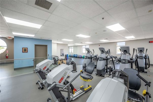 Fitness Equipment, Gym, Interior, Recessed Lighting