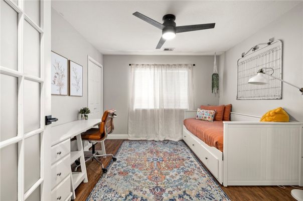 Bedroom, Home Office, Interior, Wood Texture Flooring