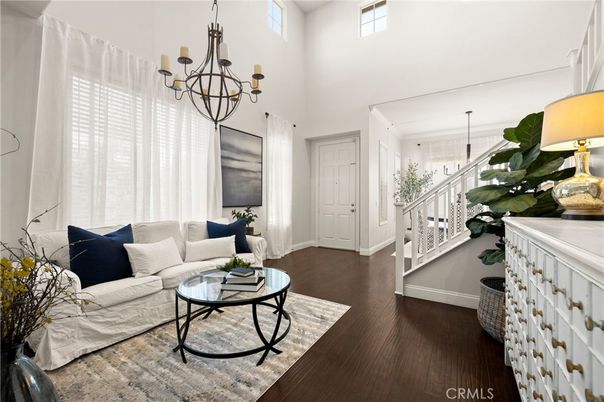 Chandelier, Interior, Living room, Wood Texture Flooring