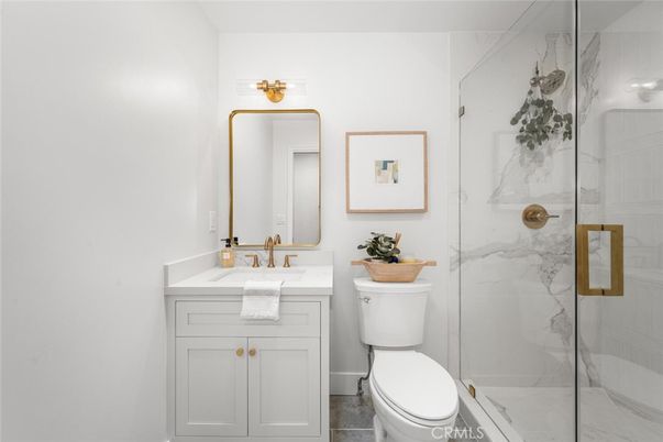 Bathroom, Glass Shower, Interior, Marble Walls