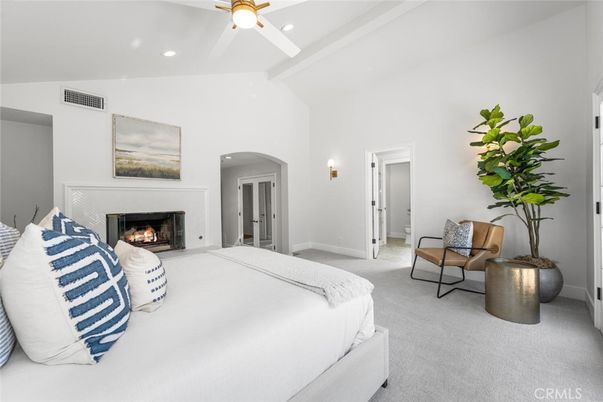 Bedroom, Fireplace, Interior, Recessed Lighting