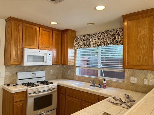 Interior, Kitchen, Recessed Lighting, Tile Countertops