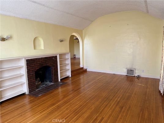 Empty room, Fireplace, Interior, Wood Texture Flooring