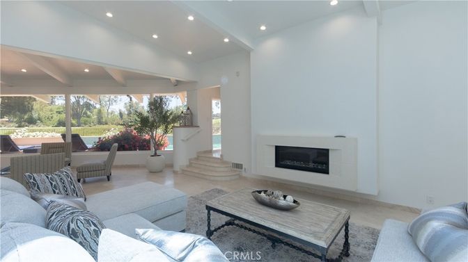 Fireplace, Interior, Living room, Recessed Lighting