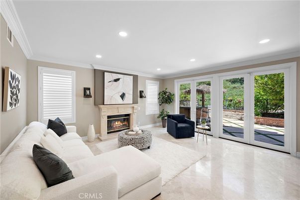Fireplace, Interior, Living room, Recessed Lighting