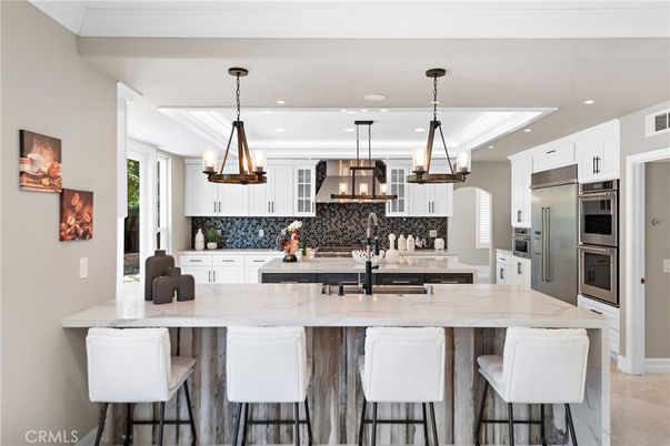 Interior, Kitchen, Pendant Lights, Recessed Lighting, Stainless Steel Appliances