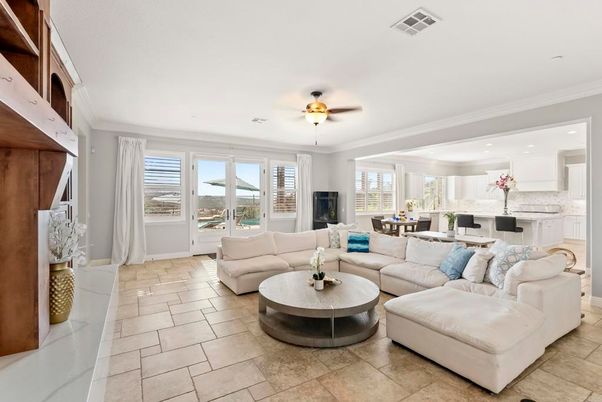 Dining room, Interior, Kitchen, Living room, Recessed Lighting