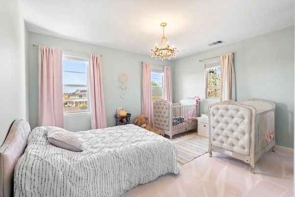 Bedroom, Chandelier, Interior