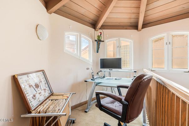 Home Office, Interior, Wooden Beams, Wooden Ceilings