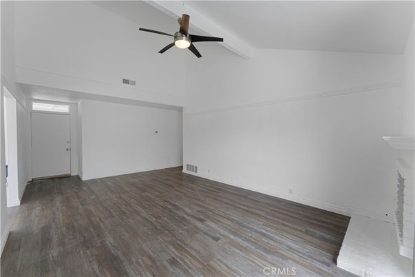 Empty room, Fireplace, Interior, Wood Texture Flooring