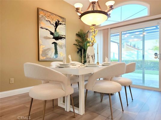 Dining room, Interior, Wood Texture Flooring