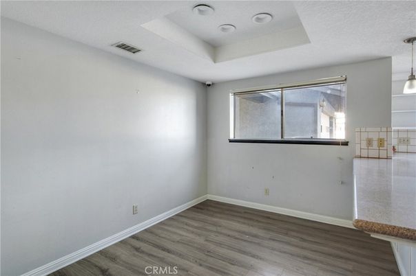 Empty room, Interior, Pendant Lights, Wood Texture Flooring